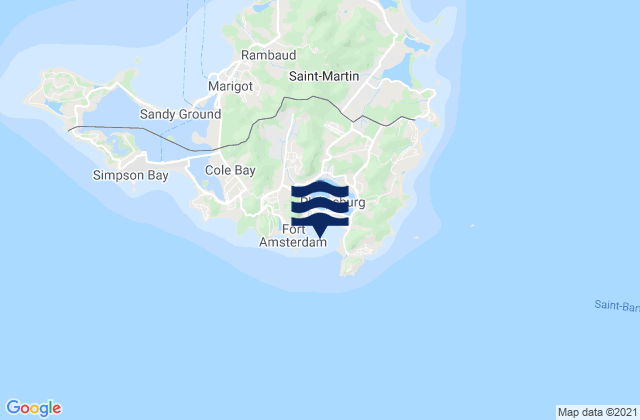 Karte der Gezeiten Sint Maarten