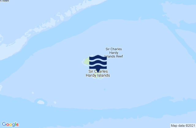 Karte der Gezeiten Sir Chas Hardy Island, Australia