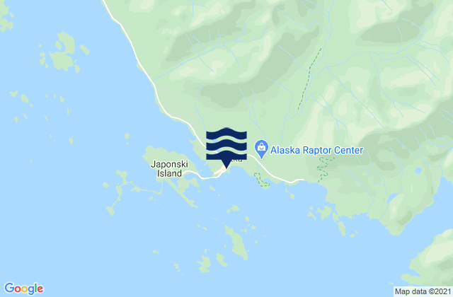 Karte der Gezeiten Sitka Harbor channel off Harbor Island, United States