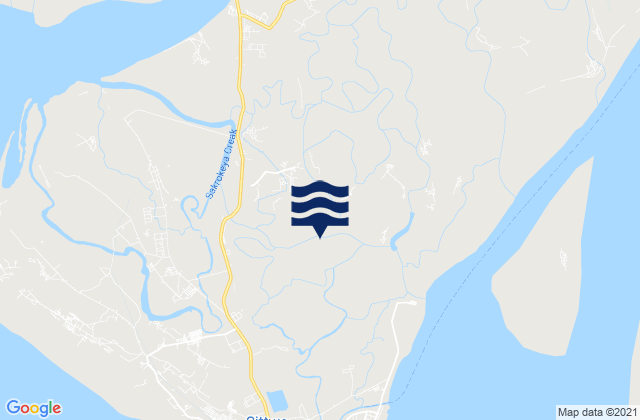 Karte der Gezeiten Sittwe District, Myanmar