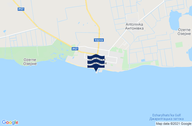 Karte der Gezeiten Skadovsk, Ukraine