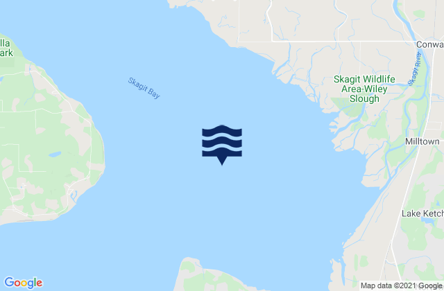 Karte der Gezeiten Skagit Bay, United States