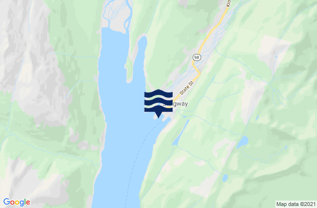 Karte der Gezeiten Skagway Taiya Inlet, United States