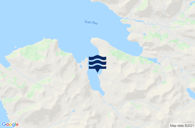 Karte der Gezeiten Skan Bay, United States