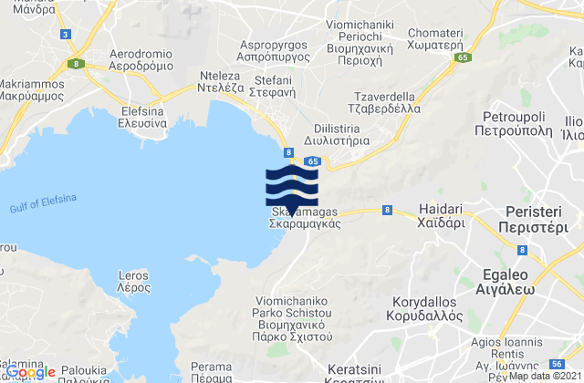 Karte der Gezeiten Skarmagkás, Greece