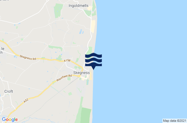 Karte der Gezeiten Skegness Beach, United Kingdom
