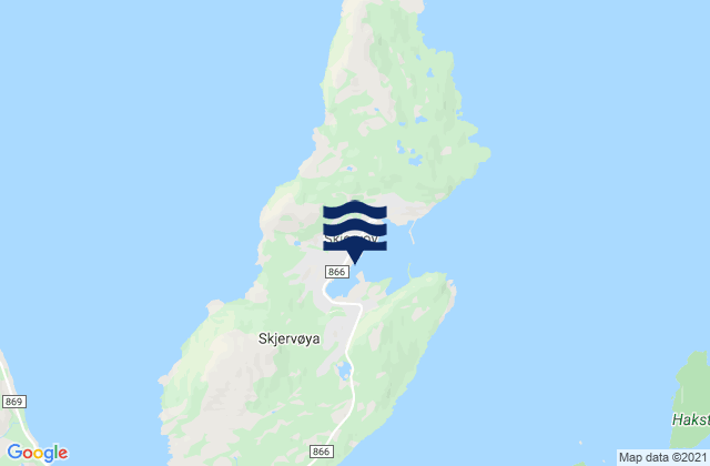 Karte der Gezeiten Skjervøy, Norway