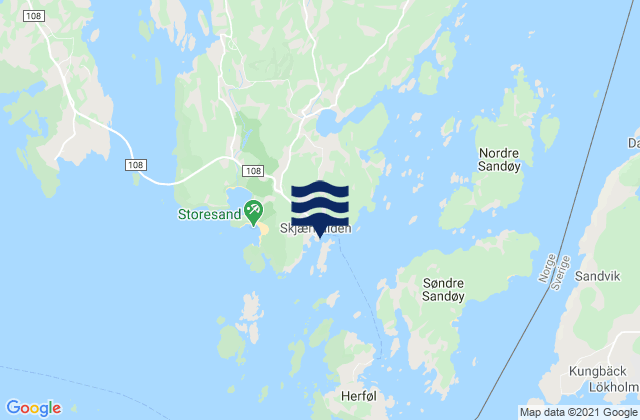 Karte der Gezeiten Skjærhalden, Norway