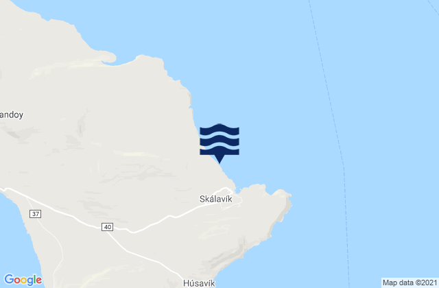 Karte der Gezeiten Skálavík, Faroe Islands
