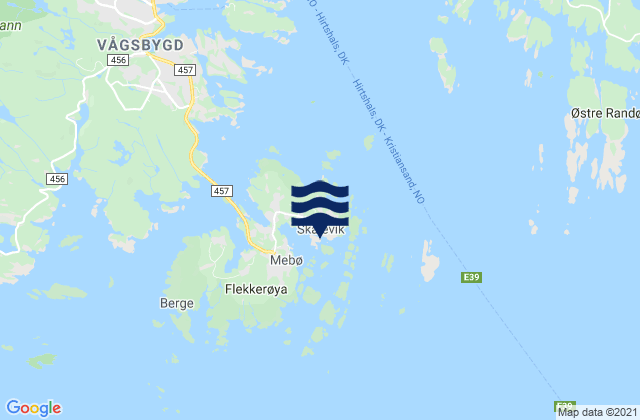 Karte der Gezeiten Skålevik, Norway