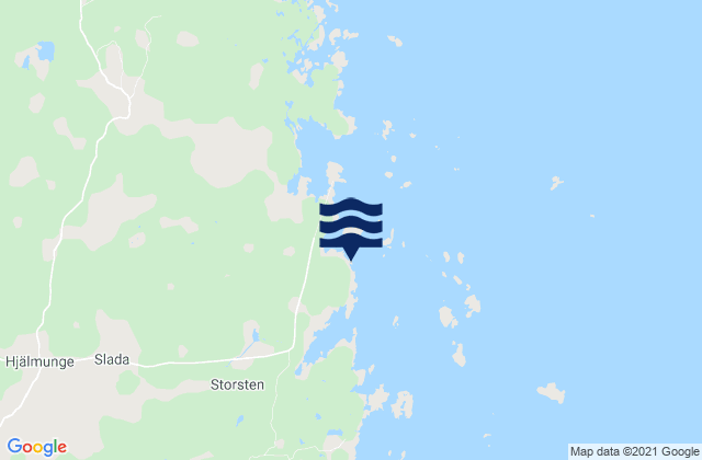 Karte der Gezeiten Slada Hamn, Sweden