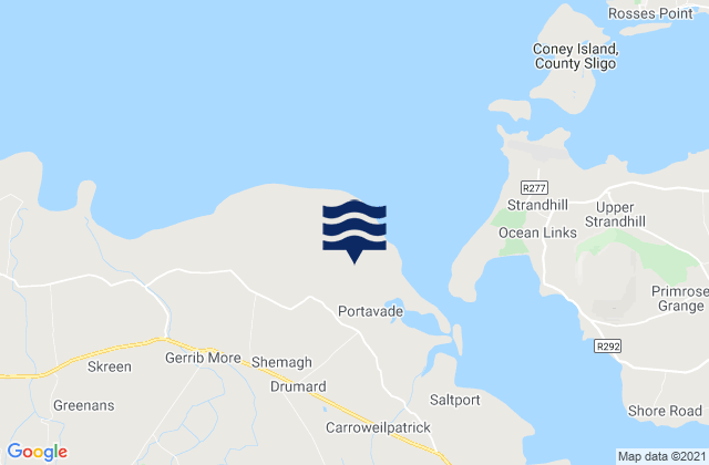 Karte der Gezeiten Sligo, Ireland