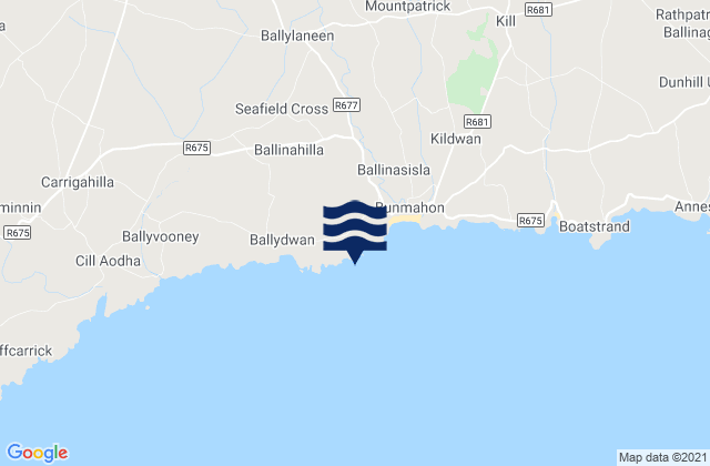 Karte der Gezeiten Slippery Island, Ireland