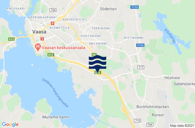 Karte der Gezeiten Smedsby, Finland