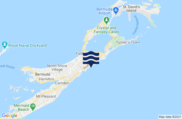 Karte der Gezeiten Smith’s Parish, Bermuda