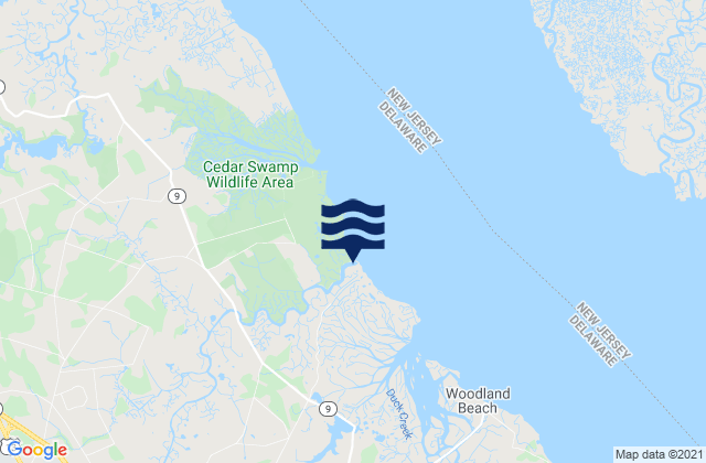Karte der Gezeiten Smyrna River entrance, United States