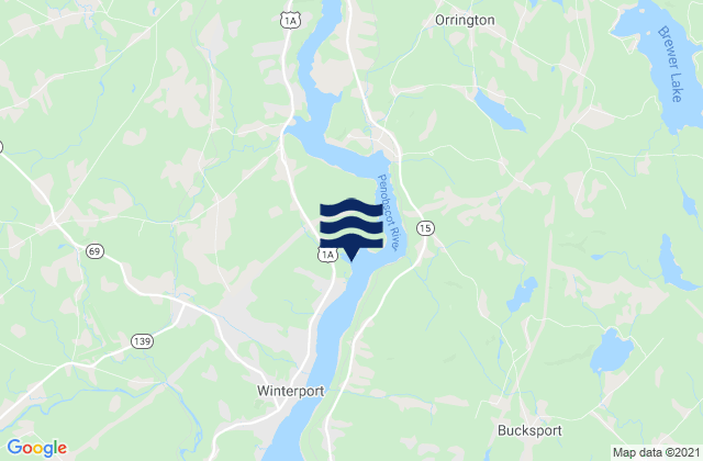Karte der Gezeiten Snub Point Penobscot River, United States