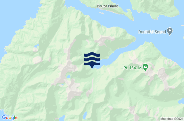 Karte der Gezeiten Snug Cove, New Zealand