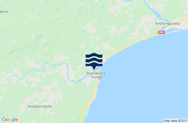 Karte der Gezeiten Soanierana Ivongo, Madagascar