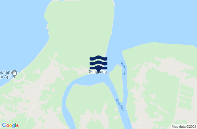 Karte der Gezeiten Soengsang (Palembang River), Indonesia
