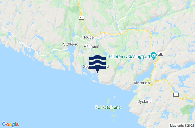 Karte der Gezeiten Sokndal, Norway