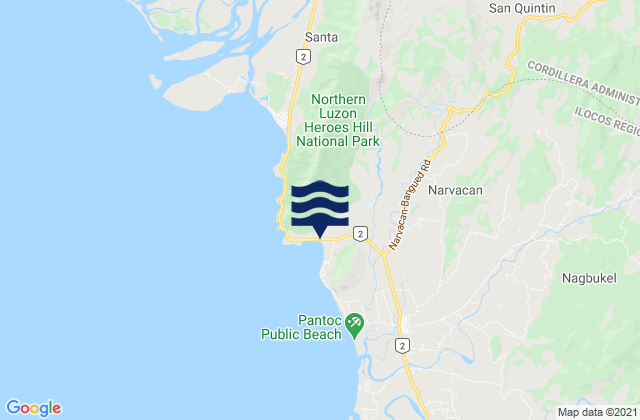 Karte der Gezeiten Solvec Cove, Philippines