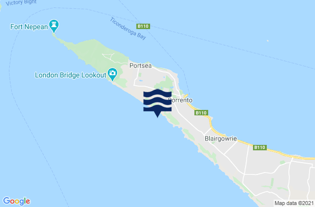 Karte der Gezeiten Sorrento Back Beach, Australia