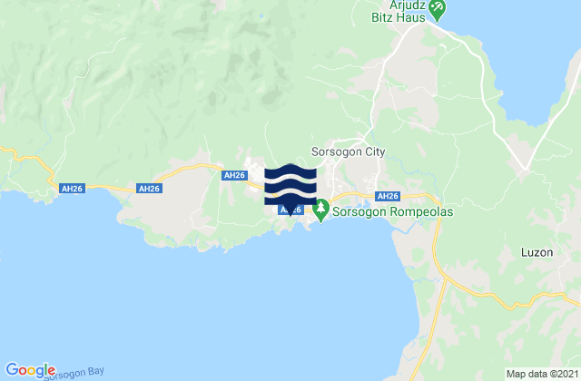 Karte der Gezeiten Sorsogon, Philippines