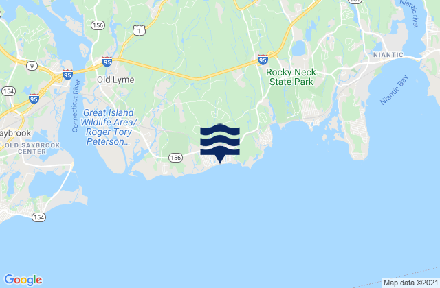 Karte der Gezeiten Sound View Beach Old Lyme, United States
