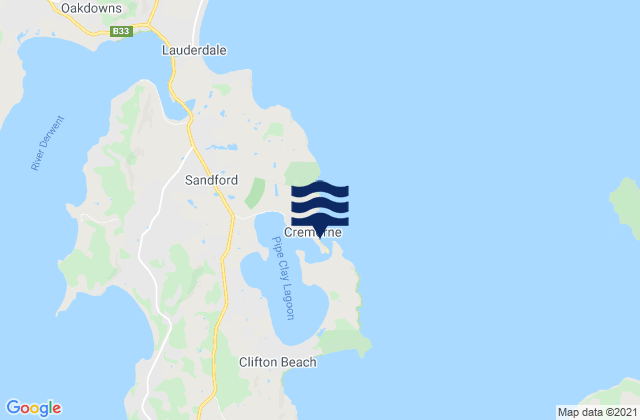 Karte der Gezeiten South Arm Peninsula, Australia