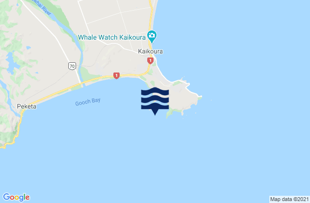 Karte der Gezeiten South Bay, New Zealand