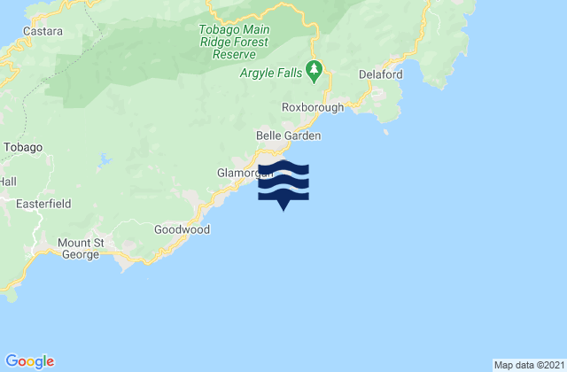 Karte der Gezeiten South Coast, Trinidad and Tobago