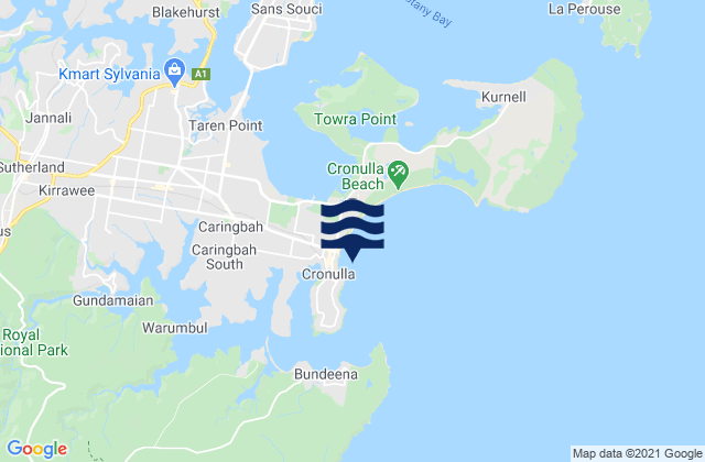 Karte der Gezeiten South Cronulla Beach, Australia