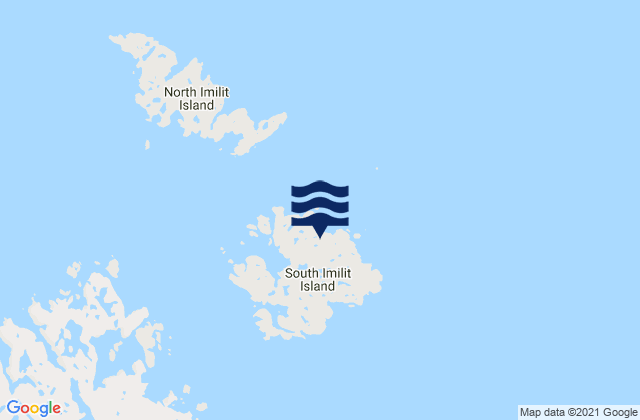 Karte der Gezeiten South Imilit Island, Canada