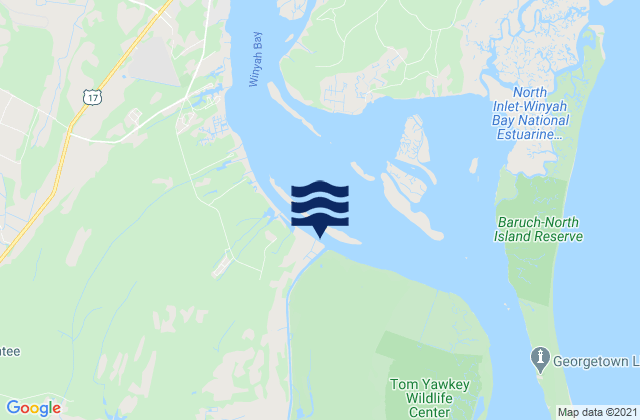 Karte der Gezeiten South Island Ferry (Intracoastal Waterway), United States