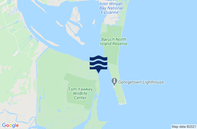 Karte der Gezeiten South Island Plantation, United States