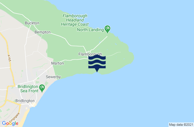Karte der Gezeiten South Landing Beach, United Kingdom