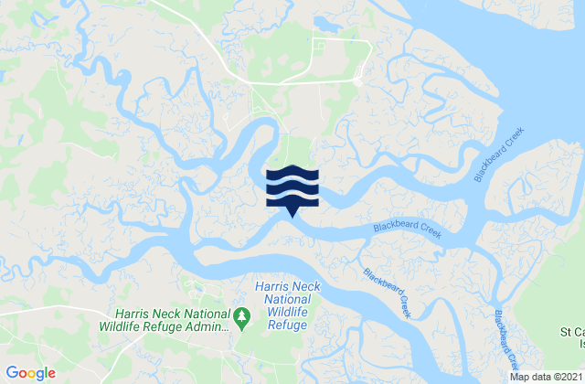 Karte der Gezeiten South Newport Cut (North Newport River), United States