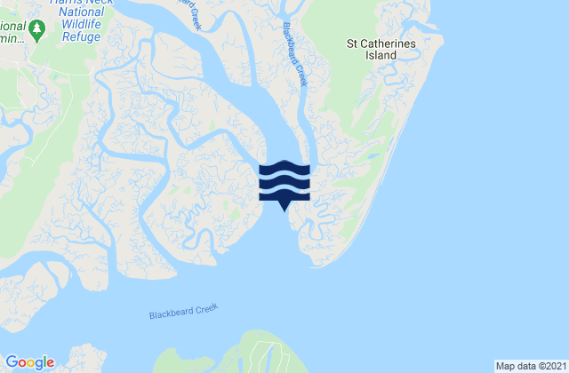 Karte der Gezeiten South Newport River (daymark 135), United States