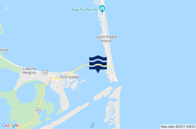 Karte der Gezeiten South Padre Island Coast Guard Station, United States