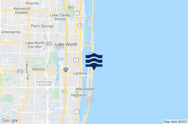 Karte der Gezeiten South Palm Beach, United States