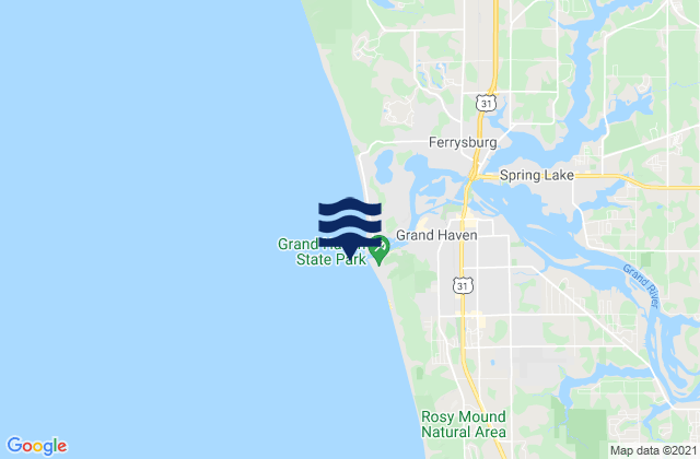 Karte der Gezeiten South Pier - Grand Haven, United States