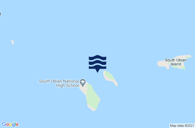 Karte der Gezeiten South Ubian Island, Philippines