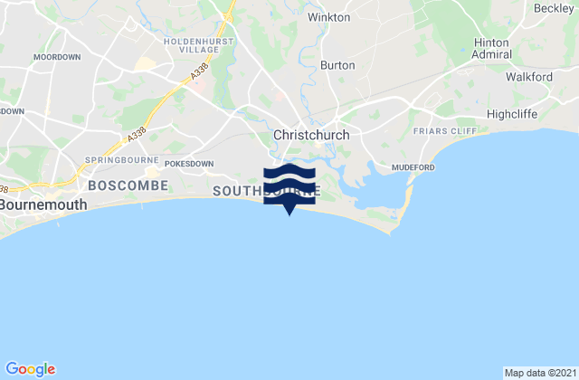 Karte der Gezeiten Southbourne, United Kingdom