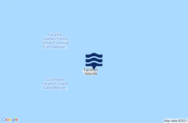 Karte der Gezeiten Southeast Farallon Island, United States