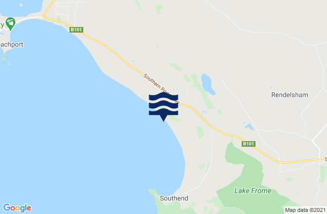 Karte der Gezeiten Southend Beach, Australia