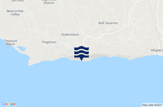 Karte der Gezeiten Southfield, Jamaica