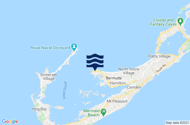Karte der Gezeiten Spanish Point, Bermuda