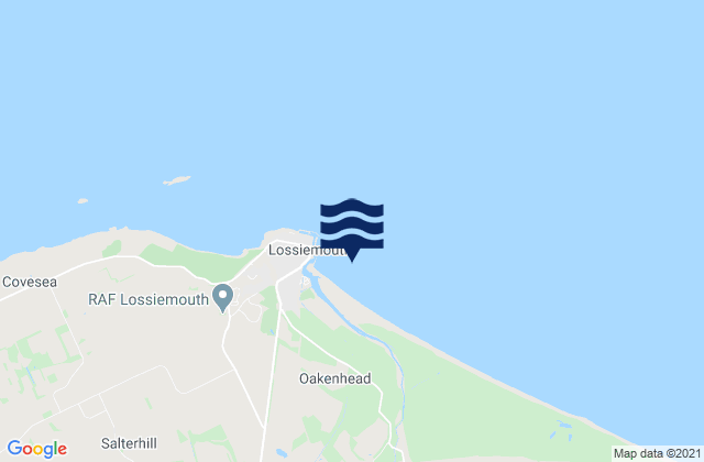 Karte der Gezeiten Spey Bay, United Kingdom