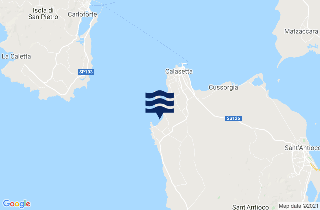 Karte der Gezeiten Spiaggia Grande, Italy
